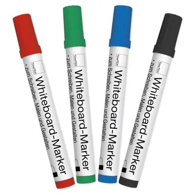 Produktbild von TimeTEX Set Whiteboard-Marker "PremiumLINE", 4-tlg.