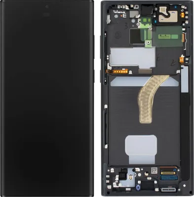 Produktbild von Samsung, LCD Bildschirm Original Touchscreen – Phantom Black für Samsung Galaxy S22 Ultra, Schwarz