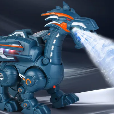 Produktbild von Elektrisches mechanisches Dinosaurierspielzeug mit Ton, Licht, Laufgeschenke für Jungen und Kinder, Sprühtyp