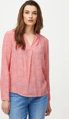 Obrázek produktu pro Pulz Jeans PZGENE LS Blouse Dámská blůza s dlouhým rukávem a výstřihem do V, 100 % viskóza, volný střih