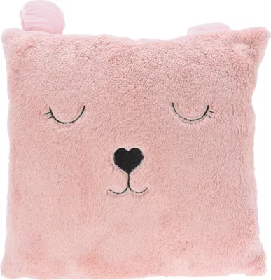 Immagine prodotto di Cuscino di peluche per bambini Kitty 43 × 43 cm, rosa