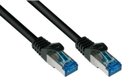 Image de Câble de raccordement SmartFLEX Cat.6A S/FTP, sans halogène, noir, 1 m