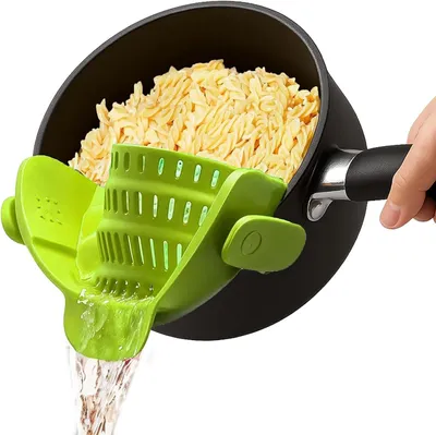 Obrázok produktu pre Silikónové sitko, univerzálne kuchynské sitko na cestoviny, bez BPA, na hrnce a misky, na varenie