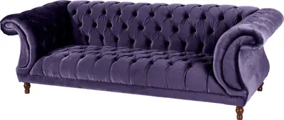 Produktbild von Max Winzer Sofa 3-Sitzer Ivette - Samtvelours purple - Maße: 253 x 100 x 80 cm