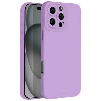 Obrázok produktu pre Roar, silikónové puzdro pre iPhone 16 Pro Max Matt Soft Touch Camera Protected, fialové