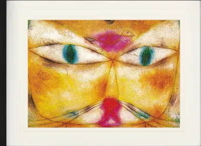 Produktbild von Paul Klee Gerahmtes Bild Mit Edlem Passepartout | Wand-Bilder | Im Bilderrahmen - Katze Und Vogel, 1928 (60 x 80 cm)