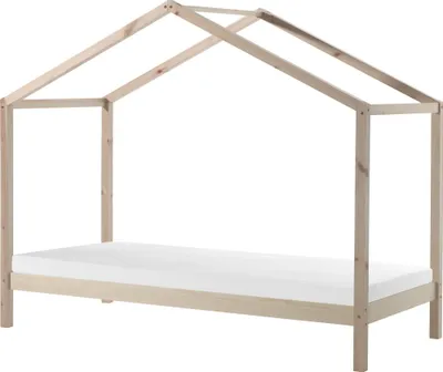 Produktbild von Hausbett >DALLAS< in Natur aus Massive Kiefer - 210x170x97cm (BxHxT)