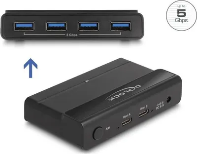 Produktbild von Delock USB 5 Gbps Switch 4 x Gerät und 2 x Host