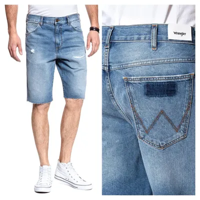 Immagine prodotto di WRANGLER uomo, pantaloncini DENIM SHORT, vestibilità regolare, W31, blu, pantaloncini, pantaloni,