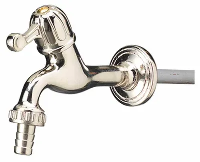 Immagine prodotto di Rubinetto per Fontana da Giardino in Ottone Cromato Belfer RUB/011C