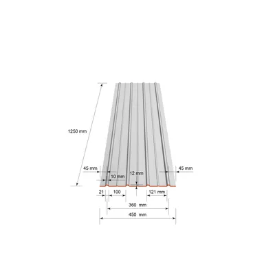 Obrázek produktu pro SMART COVER SET sada 12-ti ks trapézových plechů H12 RAL 7016 antracitová šedá včetně 50 ks šroubů