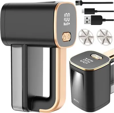 Obrázek produktu pro Bezdrátový holicí strojek na tkaniny, LCD displej, LED světlo, černá