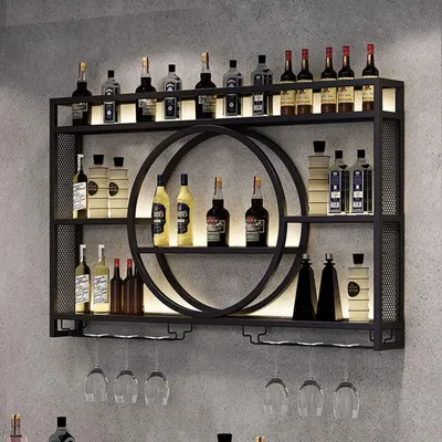 Image de Étagère murale pour bouteilles, 3 niveaux