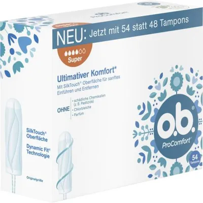 Zdjęcie produktu dla O.B. ProComfort Super, Tampony higieniczne, 54 sztuki (PRODUKT Z NIEMIEC)
