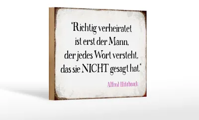 Produktbild von Holzschild Spruch 18x12cm richtig verheiratet ist der Mann