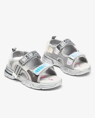 Produktbild von Graue Mädchensandalen mit holografischen Einsätzen von Heilol - Footwear, Größe 29
