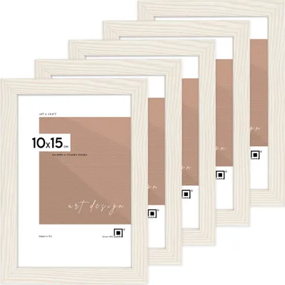 Immagine prodotto di LUCA® Frames, FDM, set di 5 cornici, colore bianco crema, 10x15 cm