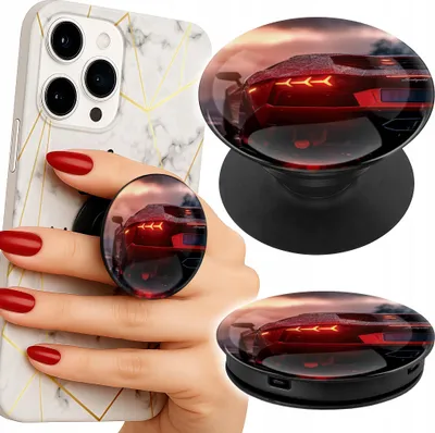 Image de Support telephone Popsocket pour doigt / support - LUKSUSOWE SAMOCHODY MEGA WZORY