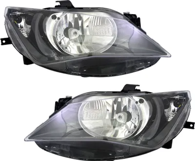 Produktbild von TYC Scheinwerfer Set für Seat Ibiza 5 6J 4/2012- Single Schwarz Halogen H4 LWR