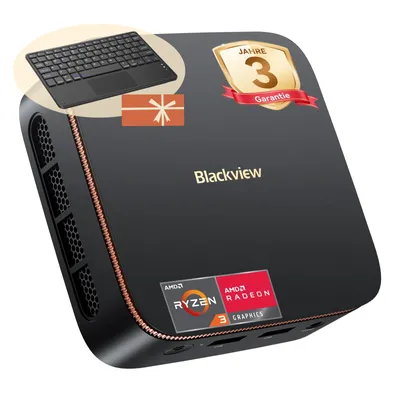Produktbild von Blackview MP20 Ryzen 3 3300U Desktop-PC, Win 11Pro 3,6 GHz, 16GB RAM 512GB SSD M.2 Mini Computer, 4K Dual Display, WiFi 6, für Zuhause Büro