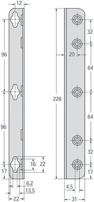 Obrázek produktu pro Úhelníková konzola, 47635, pozinkovaná, 226 mm