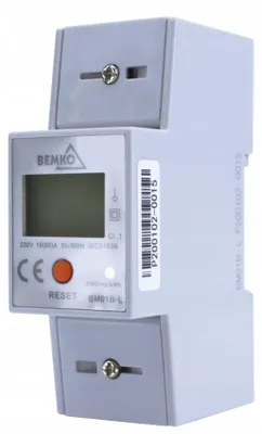 Zdjęcie produktu dla Wskaźnik energii 1 fazowy 10 (80)A Bemko