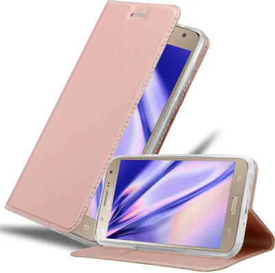 Produktbild von Cadorabo Handyhülle für Samsung Galaxy J7 2015 Schutz Hülle in Rosa Cover Etui Book Case Booklet