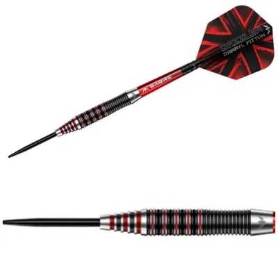 Produktbild von Mission | Darryl Fitton | Steeldarts | 95% Tungsten | 22g | Black Red | Dartpfeile Set