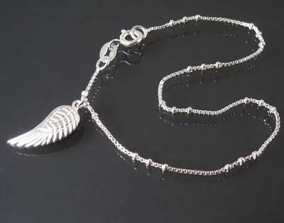 Produktbild von Armkette Armband Veneziakette 925 Silber 19cm Perlen Flügel 18310-19