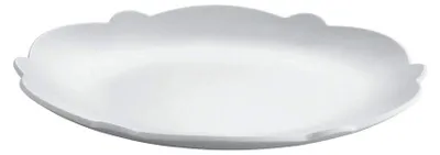 Dessertbord mit Reliefdekor, Melamin, 4er-Set, Weiß