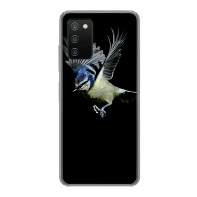 Produktbild von MuchoWow® Handyhülle Schutzhülle Hülle für Samsung Galaxy A03s Vogel - Federn - Porträt Silikon Softcase Handy Hülle - Schutz