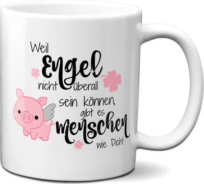 Produktbild von TassenKing Tasse - Weil Engel nicht überall sein können, gibt es Menschen wie Dich! - Tasse mit liebevollem Aufdruck für Kaffeeliebhaber und Engel auf Erden