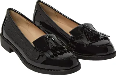Produktbild von Dorothy Perkins - Damen Halbschuhe "Leigh", Fransen DP6171 (42 EU Weit) (Echtes Schwarz)
