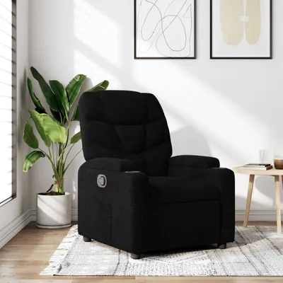 Image de Fauteuil de relaxation pratique Tissu noir - Fauteuils de télévision et de relaxation ,meubles design 3832299 1parcel