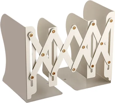 Produktbild von Buchstütze aus Metall, einziehbarer Schreibtisch-Buchständer, platzsparender Buch-Organizer-Halter für das Büro zu Hause, in der Schule