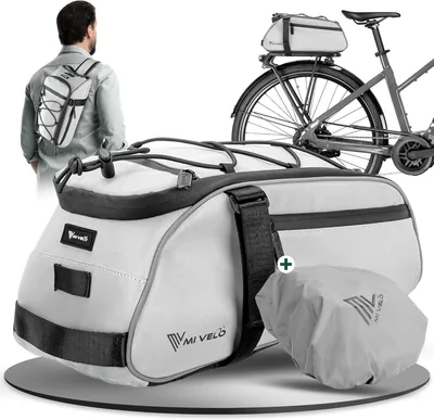 Immagine prodotto di Borsa da bicicletta da 9 litri, impermeabile, con elementi riflettenti, per bicicletta