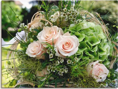 Produktbild von ARTland Leinwandbild Blumenstrauss Größe: 80x60 cm