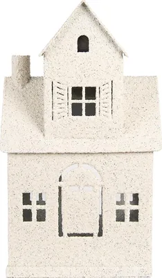 Produktbild von Clayre & Eef Dekorationsfigur Haus 18x14x31 cm Beige Metall