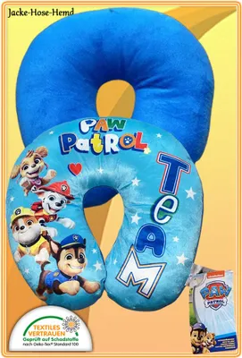 Produktbild von Paw Patrol Nackenkissen Kinder Reisekissen Nackenhörnchen Kissen Hunde Skye