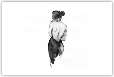 Produktbild von Poster - Poster ohne Rahmen - Aquarell Frau Nacktheit - 91,5x61 cm - Wand Bild - Wanddeko - Wandbilder - Kunstposter - Wandposter - Bilder - Kunstdruck - Wanddekoration - Wandbild - P2XAA91x61-4721