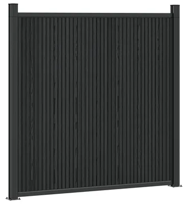 Immagine prodotto di Pannello di Recinzione WPC e Alluminio Nero