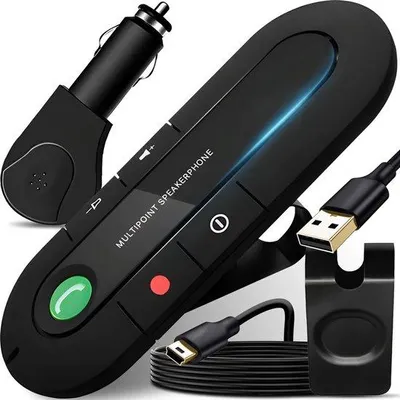 Obrázok produktu pre Súprava Bluetooth 5.0 pre handsfree v aute s ovládaním hlasitosti, handsfree systém napájaný z batérie