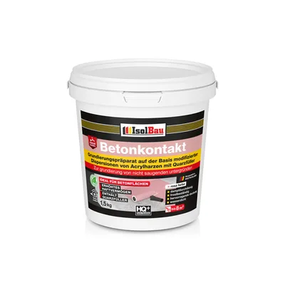 Produktbild von Isolbau Betonkontakt - 1,5 kg Betongrund zur Grundierung von glatten Untergründen aus Beton und Stahlbeton