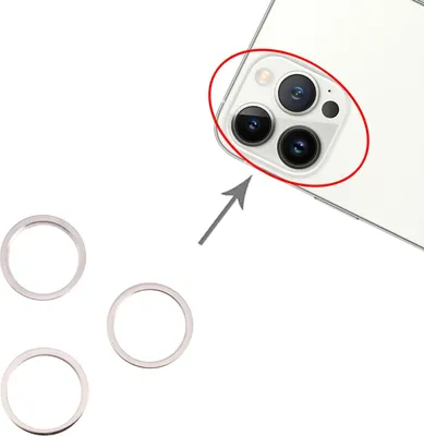 Produktbild von 3 Stk Back Kamera Linsen Fassung Schutz für Apple iPhone 13 Pro Ersatzteil Weiß