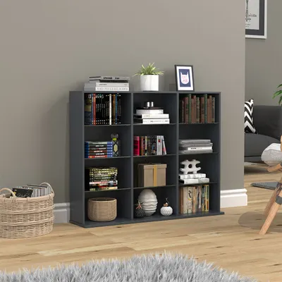 Produktbild von VCM Holz CD DVD Standregal Bücherregal Raumteiler Deko Regal Glas Zilas L