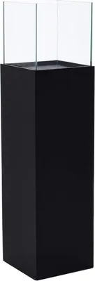Produktbild von VIVANNO Windlicht Alu-Verbund CANDELA Rechteckig, Schwarz matt - 25x25x100 cm