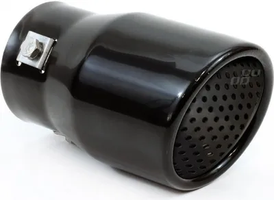 Produktbild von AMiO 01317 Auspuffblende Endrohr Blende Schwarz Edelstahl Poliert