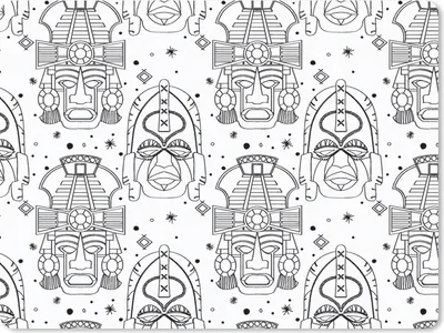 Produktbild von MuchoWow® Mauspad Mousepad Inka - Rituale - Masken - Muster 23x19 cm - Mousepads - Maus Mat - Pad - Mausunterlage - Schreibtischunterlage - Mauspad