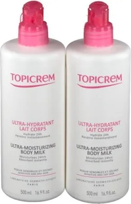 Produktbild von Topicrem Ultra Feuchtigkeitsspendende Körpermilch 2x500ml