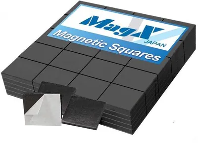 Immagine prodotto di Puntine magnetiche quadrate autoadesive, 20 mm x 20 mm, 100 pezzi, spessore 1,5 mm, velcro magnetico autoadesivo, per lavagne bianche, carta, forniture per ufficio (MVAS-3434)